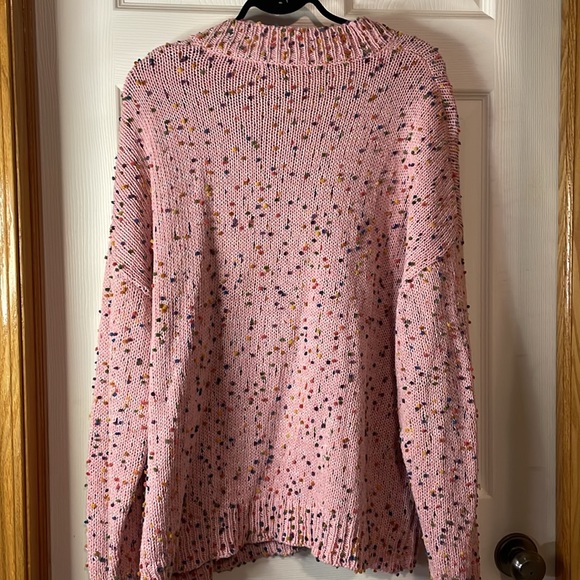 EUC Michelle Mae pink confetti sweater - Picture 2 of 3